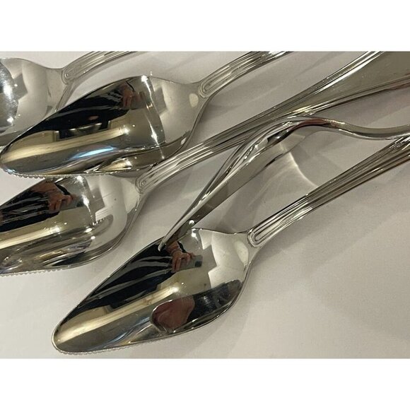 Set Of 8 Vintage Serrated edge citrus Oneida Stainless Steel Demitasse Spoons 4. - Picture 7 of 15